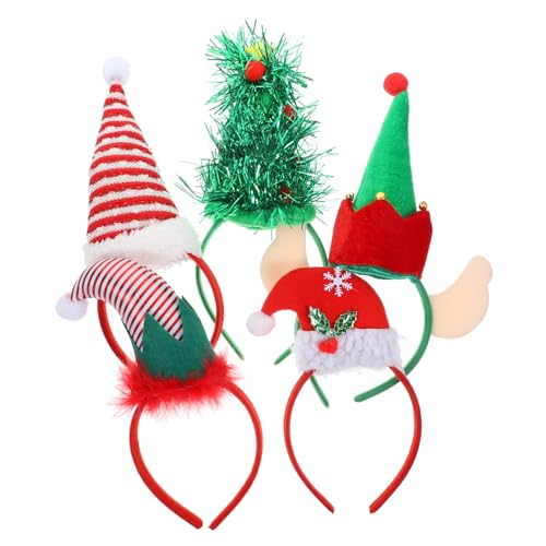 ELAYARD 5 Stück Teiliges Weihnachtliche Haarreifen mit Festlichen Xmas Hüten Komfortable und Langlebige Kopfbedeckungen für Erwachsene für Weihnachtsfeier Karneval und Kostümpartys von ELAYARD