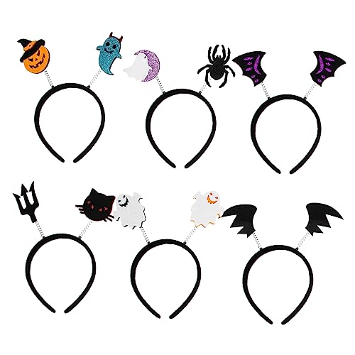 ELAYARD 6 Stück Halloween Haarreif Teiliges Party Stirnband für Erwachsene Dekoration für Halloween Cosplay und Festivals von ELAYARD