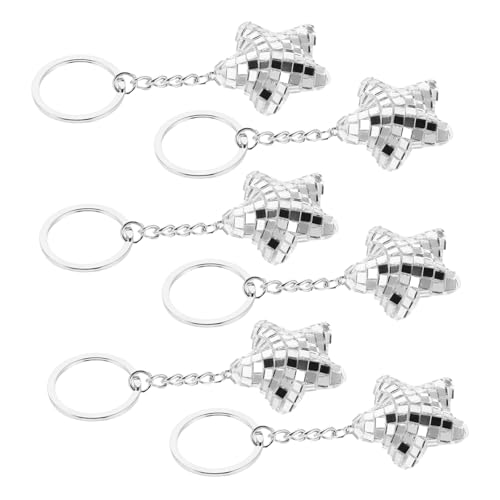 ELAYARD 6 Stück Spiegelnder Stern Disco Kugel Schlüsselanhänger Retro Reflektor Anhänger für Party Geburtstagsgeschenke Rucksack und Rückspiegel Zubehör ELAYARD 6 Stück Spiegelnder Stern Disco Kugel Schlüsselanhänger Retro Reflektor Anhänger für Party Geburtstagsgeschenke Rucksack und Rückspiegel Zubehör von ELAYARD