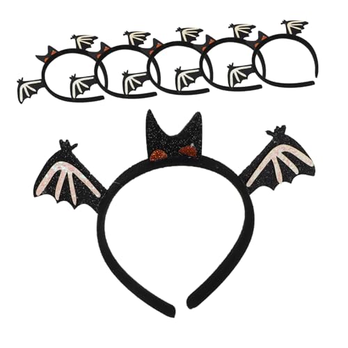 ELAYARD 6 Stück Teiliges Halloween Haarband mit Fledermausflügeln Bequemes Leichtes Party Haaraccessoire für Damen Tragbar Einzigartiges Design für Festliche Kostümfotos und Halloween von ELAYARD