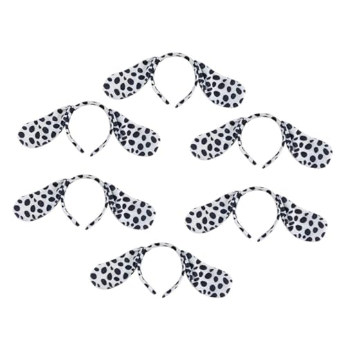 ELAYARD 6 Stück Teiliges Tier Haarreif Plüsch Hundeohren Cosplay Haaraccessoire für Party Kostüm Zubehör für Mädchen und Jungen von ELAYARD