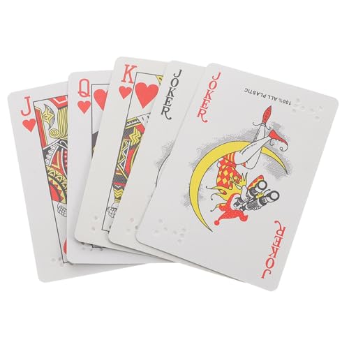 ELAYARD Braille Pokerkarten mit Großem Druck und Taktilen Markierungen Ergonomisch und Handlich Hilfsmittel für Sehbehinderte Geeignet für Blinde Erwachsene Lernen von ELAYARD