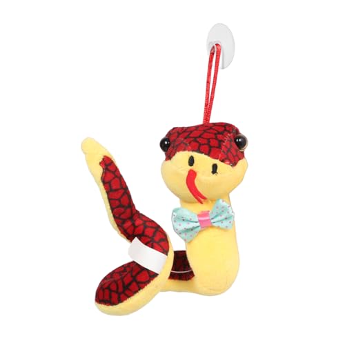 ELAYARD Chinesisches Neujahrs Schlangen Plüschtier Rotes Glücksmascottchen mit Aufhängung Vielseitige Deko für Frühlingsfest Partygeschenk Symbol für Wohlstand und Glück von ELAYARD