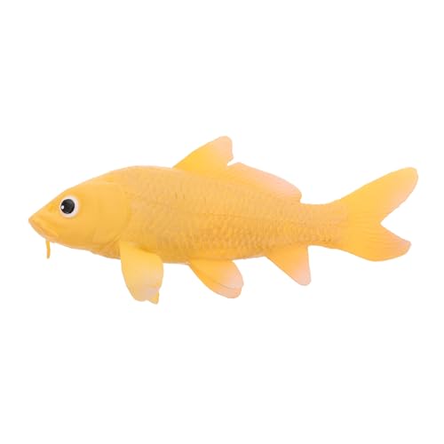 ELAYARD Gelbes Fischmodell Aquarium Dekoration Desktop Adornment Wissenschaftliches Lernspielzeug Realistische Kleine Meerestiere für Aquarien und Schreibtisch von ELAYARD
