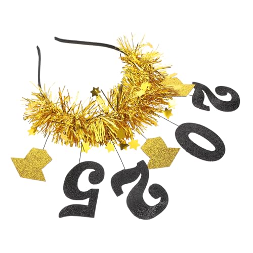 ELAYARD Glitzer Stirnband mit Pailletten Graduation Cap Hairband Elastisches Haarreif mit Federdetail Rutschfestes Haarschmuck für Abschlussfeier und Party von ELAYARD