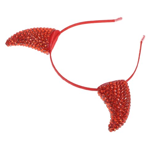 ELAYARD Glitzerndes Halloween Cosplay Haarreif mit Roten Strass Büffelhörnern Design Einfache Anwendung Auffälliges Party Accessoire für Fasching und Kostümfeste ELAYARD Glitzerndes Halloween Cosplay Haarreif mit Roten Strass Büffelhörnern Design Einfache Anwendung Auffälliges Party Accessoire für Fasching und Kostümfeste von ELAYARD