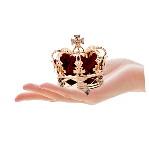 ELAYARD Goldene Haarspange Damen Haarschmuck Cosplay Halloween Party Brautschmuck Eleganter Haarklammer Königliche Kopfbedeckung für Kostüm und Alltag von ELAYARD