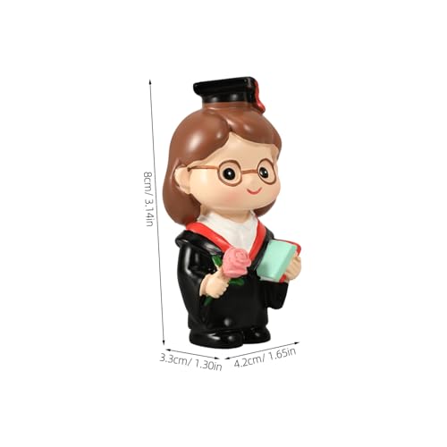 ELAYARD Graduation Cake Dekoration Resin Figurine Mini Abschlussfeier Tortendeko Party Dekor Stabile Harzfigur Vielseitig für Kuchen Cupcakes Geburtstage Hochzeiten von ELAYARD