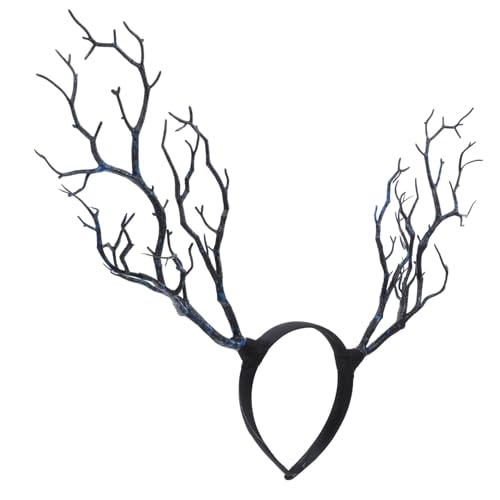 ELAYARD Halloween Haarreif Hexenhörner Dunkler Stil Party Kopfschmuck Blaue Hörner Stirnband Haarschmuck für Damen Cosplay ELAYARD Halloween Haarreif Hexenhörner Dunkler Stil Party Kopfschmuck Blaue Hörner Stirnband Haarschmuck für Damen Cosplay von ELAYARD