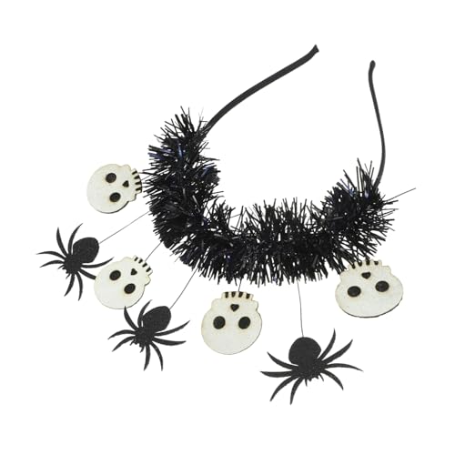 ELAYARD Halloween Haarreif mit Einzigartigem Schädel und Spinnennetz Design Langlebiges Party Kostüm Accessoire für Halloween Themenhochzeiten und Kostümpartys von ELAYARD