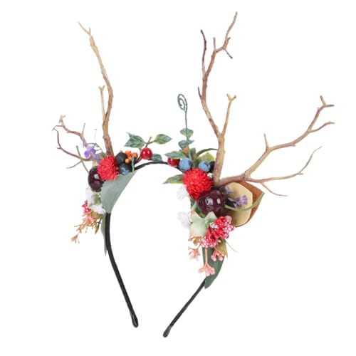 ELAYARD Halloween Kostüm Haarreif Rentier Geweih mit Simulierten Beeren und Party Kopfschmuck für Mädchen und Erwachsene Langlebiges Haarschmuck Accessoire für Cosplay und Festlichkeiten ELAYARD Halloween Kostüm Haarreif Rentier Geweih mit Simulierten Beeren und Party Kopfschmuck für Mädchen und Erwachsene Langlebiges Haarschmuck Accessoire für Cosplay und Festlichkeiten von ELAYARD