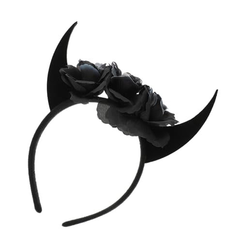 ELAYARD Halloween Ox Horn Stirnband Leichtes Teufel Kostüm Haarreif für Party Cosplay und Bühnenauftritte Komfortables Halloween Zubehör für Personen von ELAYARD