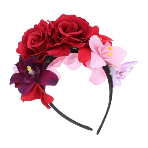 ELAYARD Halloween Rosenblumen Haarreif Künstlich Day Of The Dead Kopfschmuck Damen Party Haarschmuck Elegant Leicht und Langlebig für Kostüm und Themenveranstaltungen ELAYARD Halloween Rosenblumen Haarreif Künstlich Day Of The Dead Kopfschmuck Damen Party Haarschmuck Elegant Leicht und Langlebig für Kostüm und Themenveranstaltungen von ELAYARD