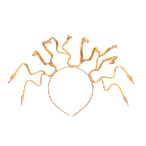 ELAYARD Halloween Schlangen Kopfschmuck Medusa Stirnband für Frauen und Mädchen Wiederverwendbarer Haarreif mit Ägyptischem Stil für Halloween Kostüm und Themenpartys von ELAYARD