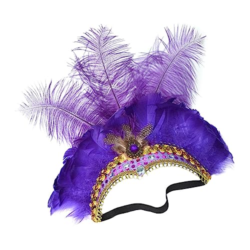 ELAYARD Handgefertigtes Kopfschmuck Haarband mit Pailletten Haarreif für Tanz Party Karneval und Hochzeitsgäste Dekorativer Damenschmuck für Festliche Anlässe von ELAYARD