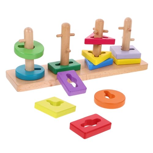 ELAYARD Holz Geometrische Formen Bausteine Set Lernspielzeug für Vorschulkinder Lernpuzzle mit Robusten Bunten Bausteinen Fördert Logisches Denken und Kognitive Fähigkeiten ELAYARD Holz Geometrische Formen Bausteine Set Lernspielzeug für Vorschulkinder Lernpuzzle mit Robusten Bunten Bausteinen Fördert Logisches Denken und Kognitive Fähigkeiten von ELAYARD
