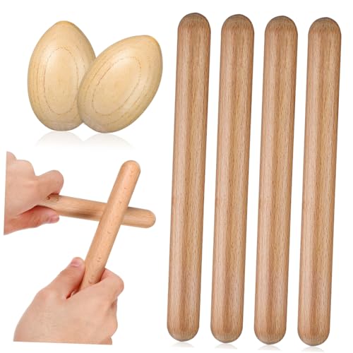 ELAYARD Holz Musikinstrument Set mit Egg Shaker und Rhythmusstäben Sichere Percussion Spielzeuge für Musikförderung und Koordinationsentwicklung für Mädchen Jungen Ab Jahren ELAYARD Holz Musikinstrument Set mit Egg Shaker und Rhythmusstäben Sichere Percussion Spielzeuge für Musikförderung und Koordinationsentwicklung für Mädchen Jungen Ab Jahren von ELAYARD
