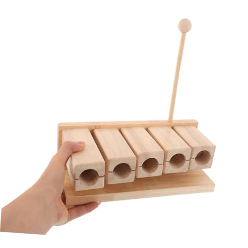 ELAYARD Holzklöppel Percussion Block Holz-Musikinstrument mit Schlägel für Erwachsene Montessori Orff Musikunterricht Rhythmusförderndes Lernspielzeug von ELAYARD