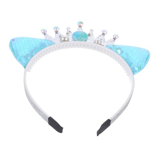 ELAYARD Katzenohr Haarband für Kinder Glitzerndes Pailletten Stirnband Cosplay Kopfbedeckung Party Zubehör für Mädchen Weich und Langlebig von ELAYARD