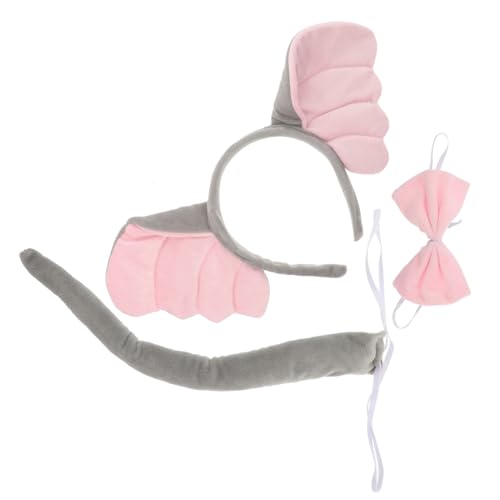 ELAYARD Kostüm mit Stirnband Schleife und Niedliche Tiermotiv Accessoires für Halloween Cosplay Party Tierohren Haarreif für Frauen Festliche Verkleidung von ELAYARD