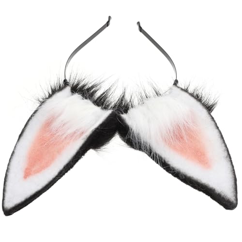 ELAYARD Kuscheliger Kaninchenohren Haarreif für Cosplay und Party Weicher Stirnband mit Flauschigen Bunny Ohren Geeignet für Erwachsene Niedliches Tier Accessoire für Kostümfeste von ELAYARD