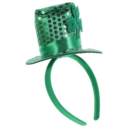 ELAYARD Leichtes Plastik Stirnband mit Goldenem Kleeblatt Hut Komfortabel und Rutschfest Festliches Kopfschmuck für St Patricks Day Irische Festivals Partys und von ELAYARD