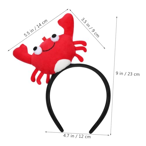 ELAYARD Niedliches Cartoon Haarband Krabben Stirnband Tierkopf Festliches Partyaccessoire für Mädchen und Jungen von ELAYARD