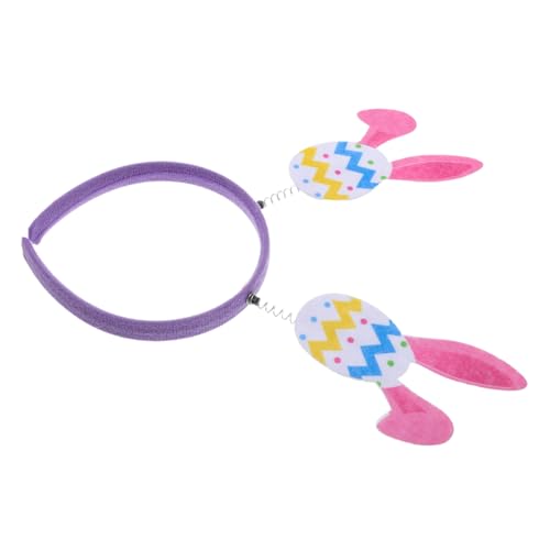 ELAYARD Osterhasen Haarreif für Mädchen Weiches Headband mit Niedlichen Hasenohren Bequemes Bunny Headband für Festliches Osterkostüm Zubehör für Ostern und Party von ELAYARD