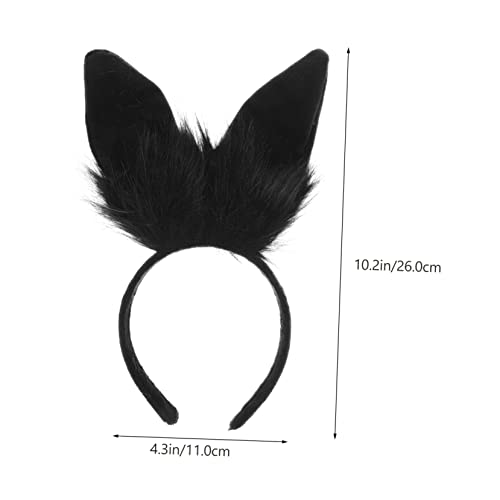 ELAYARD Pelziges Hasenohren Haarband Karneval Party Bunny Ohren Haarreif Damen Cosplay Ostern Zubehör von ELAYARD