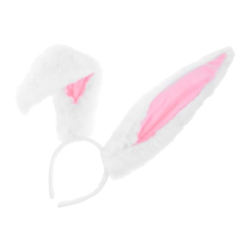 ELAYARD Plüsch Hasenohren Haarreif mit Formbaren Ohren Kuscheliges Kaninchenohren Zubehör Leichtes Stirnband für Mädchen und Frauen für Cosplay Party und Bühnenauftritte von ELAYARD