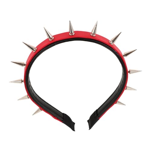 ELAYARD Punk Stirnband mit Stacheln Damen Rotes Dekoratives Haarband für Halloween Barock Ball Cosplay Modischer Kopfschmuck für Partys Auftritte und Alltag Rutschfest und Komfortabel ELAYARD Punk Stirnband mit Stacheln Damen Rotes Dekoratives Haarband für Halloween Barock Ball Cosplay Modischer Kopfschmuck für Partys Auftritte und Alltag Rutschfest und Komfortabel von ELAYARD