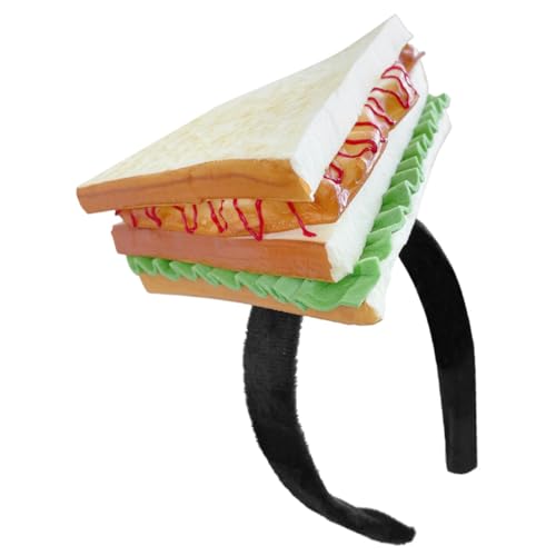 ELAYARD Sandwich Haarband Party Haarschmuck Künstlich Realistisches Design Fotorequisite Kostümdeko Unisex Verstellbar Trendiges Accessoire für Feierlichkeiten von ELAYARD