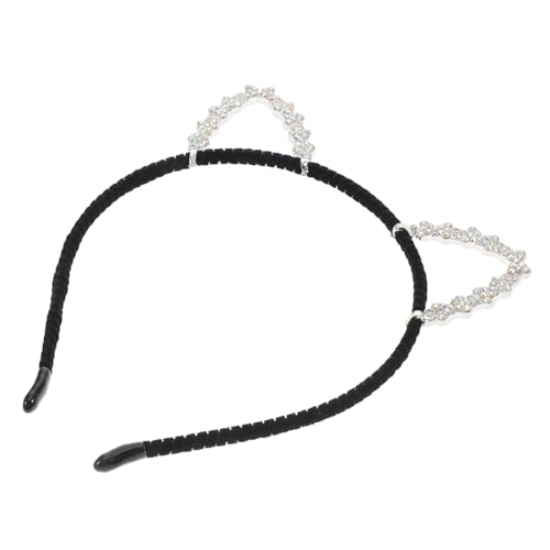 ELAYARD Silberner Katzenohren Haarreif mit Strass Leichtes Legierungs Haarband Detailreich Verarbeitet Komfortabel für Halloween Cosplay Party und Tägliche Accessoires für Frauen und ELAYARD Silberner Katzenohren Haarreif mit Strass Leichtes Legierungs Haarband Detailreich Verarbeitet Komfortabel für Halloween Cosplay Party und Tägliche Accessoires für Frauen und von ELAYARD