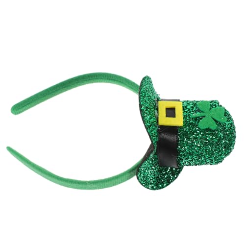 ELAYARD St Patricks Day Shamrock Haarreif Kleeblatt Hut Leichtes Stoffmaterial Komfortables Damen Haaraccessoire für Festival Karneval Party von ELAYARD