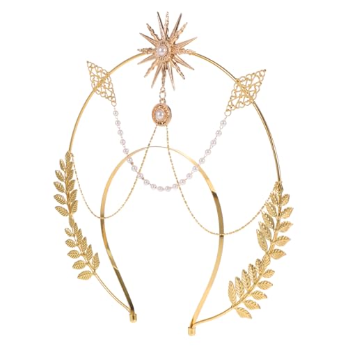 ELAYARD Stirnband Damen Krone Haarschmuck Metall Haarreif Leicht Party Bühne Festival Zubehör von ELAYARD
