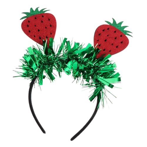 ELAYARD Strawberry Haarreif für Mädchen Fruchtiges Dekoratives Stirnband Party Kopfschmuck Kreative Erdbeer Verspieltes Design für Fotos und Karneval von ELAYARD