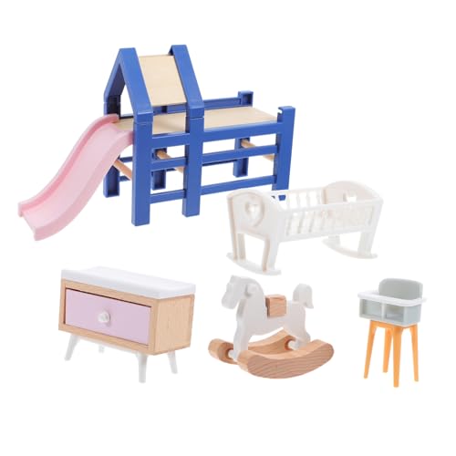 ELAYARD Teiliges Kinderzimmer Spielset mit Schaukelpferd Rutsche Stuhl und Miniatur Babybett Sanften Farben Sicher und Kompakt für Kleine Räume ELAYARD Teiliges Kinderzimmer Spielset mit Schaukelpferd Rutsche Stuhl und Miniatur Babybett Sanften Farben Sicher und Kompakt für Kleine Räume von ELAYARD