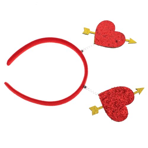 ELAYARD Valentinstag Herz Haarreif mit Design Romantisches Stirnband für Damen für Kostüme Hochzeiten und Festliche Anlässe Bequem und Langlebig von ELAYARD