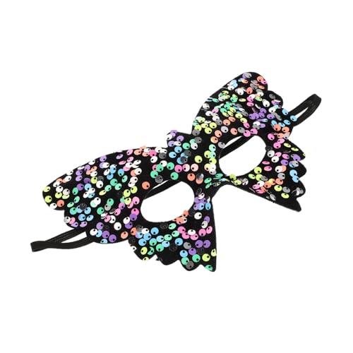 ELAYARD Venezianische Maske Damen Halbgesichtsmaske mit Pailletten und Schmetterlingsdesign Bequeme für Halloween Fasching Maskenball und Karnevalspartys von ELAYARD