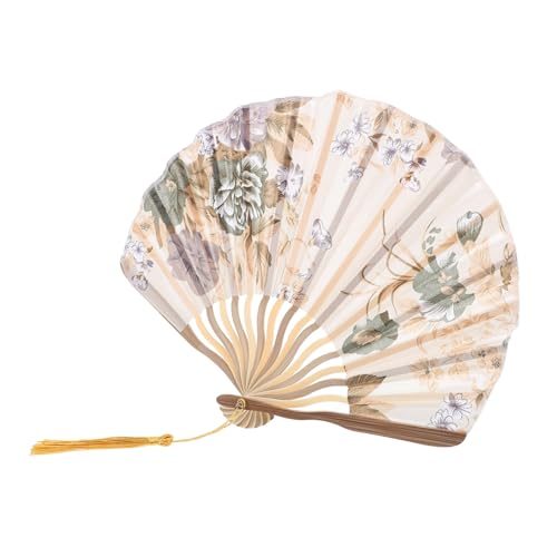 ELAYARD Vintage Fächer Handfächer Faltbar mit Blumenmuster Retro Stil Leicht Tragbar für Bühnenperformance und Tanzen Kompaktes Design Geschenkidee für Damen ELAYARD Vintage Fächer Handfächer Faltbar mit Blumenmuster Retro Stil Leicht Tragbar für Bühnenperformance und Tanzen Kompaktes Design Geschenkidee für Damen von ELAYARD