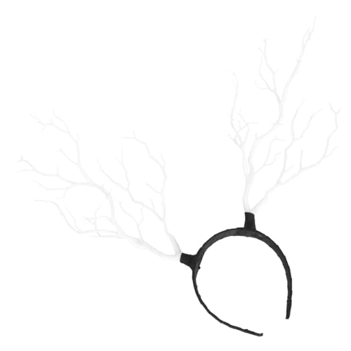 ELAYARD Weißes Rentiergeweih Haarschmuck Stirnband Leichtes Cosplay Kostüm Zubehör Für Mädchen und Erwachsene Festlicher Weihnachtszweig Kopfband ELAYARD Weißes Rentiergeweih Haarschmuck Stirnband Leichtes Cosplay Kostüm Zubehör Für Mädchen und Erwachsene Festlicher Weihnachtszweig Kopfband von ELAYARD