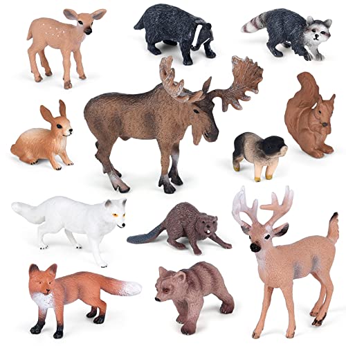 ELECLAND 12Pcs Waldtiere Figuren Waldtiere Figuren, Geburtstagstorte Topper, Waldtiere Figuren für Kuchen, Geburtstagsdekoration, Weihnachtsfeier Dekorationen ELECLAND 12Pcs Waldtiere Figuren Waldtiere Figuren, Geburtstagstorte Topper, Waldtiere Figuren für Kuchen, Geburtstagsdekoration, Weihnachtsfeier Dekorationen von ELECLAND