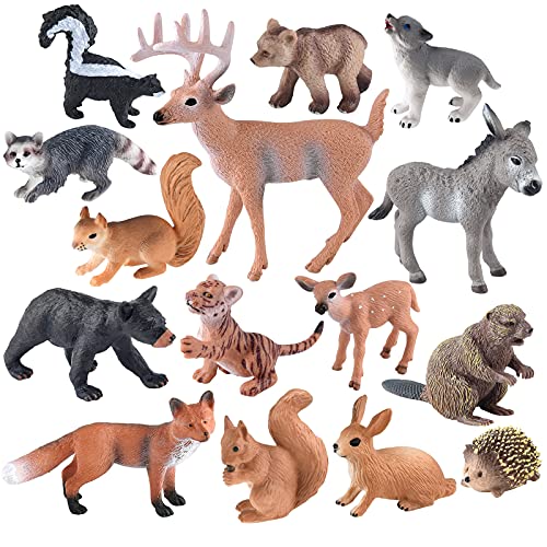 ELECLAND 15 Stück Wald Tierfiguren Wald Tiere Figuren Miniatur Wald Kreaturen Figuren Wald Kuchen Topper für Kinder Geburtstagsdekoration, Weihnachtsfeier Dekorationen ELECLAND 15 Stück Wald Tierfiguren Wald Tiere Figuren Miniatur Wald Kreaturen Figuren Wald Kuchen Topper für Kinder Geburtstagsdekoration, Weihnachtsfeier Dekorationen von ELECLAND