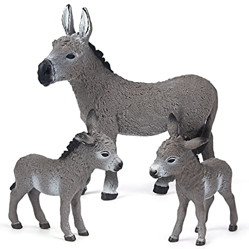 ELECLAND 3Pcs Esel Figuren Spielzeug, Bauernhof Tierfiguren Spielzeug Bauernhof Esel Tier Kuchendeckel für Geburtstagsfeier Gefälligkeiten Weihnachten Tischdekoration ELECLAND 3Pcs Esel Figuren Spielzeug, Bauernhof Tierfiguren Spielzeug Bauernhof Esel Tier Kuchendeckel für Geburtstagsfeier Gefälligkeiten Weihnachten Tischdekoration von ELECLAND