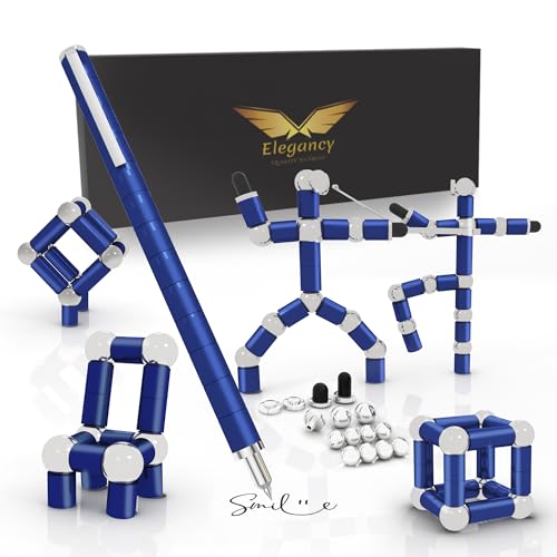 Elegancy Fidget Pen, magnetische Bälle, verformbarer Dekompressions-Magnetstift, Fidget-Spielzeug, Weihnachtsgeschenke für Teenager, Geschenke für Männer, coole Magnete für Kinder (blau) von ELEGANCY QUALITY TO TRUST