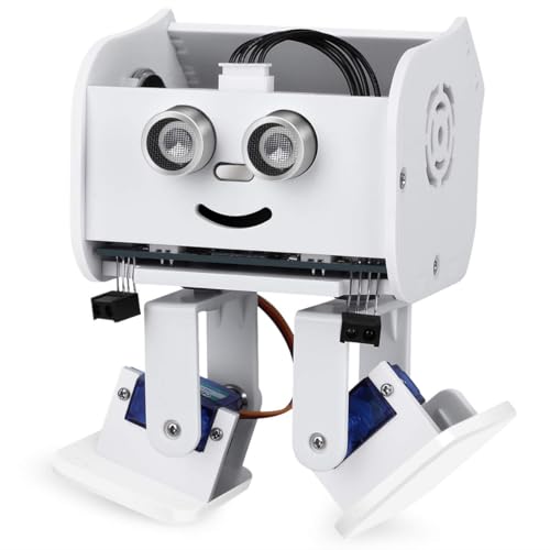 ELEGOO Roboter Penguin Bot Zweibeiniger Roboter Baukasten Kompatibel mit Arduino IDE, Mint Spielzeug mit Tutorial für Hobbybastler, STEM Toys für Kinder und Erwachsene V2.0(Weiß) von ELEGOO