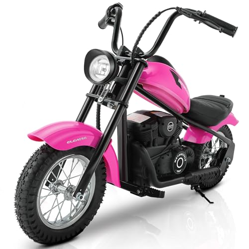 ELEMARA Elektrisches Dirt Bike, 24 V, Spielzeug für große Kinder, max. 15 km/h und 68 kg, Kindermotorrad mit erhöhtem Lenker, Power-Anzeige, Drehgriff-Gas, Stoßfedern, Schlüsselstart, Handbremse, 30,5 ELEMARA Elektrisches Dirt Bike, 24 V, Spielzeug für große Kinder, max. 15 km/h und 68 kg, Kindermotorrad mit erhöhtem Lenker, Power-Anzeige, Drehgriff-Gas, Stoßfedern, Schlüsselstart, Handbremse, 30,5 von ELEMARA
