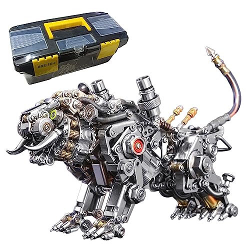 ELEMENTO 3D Metall Puzzle für Erwachsene, 700PCS+ Metall Steampunk Bengalischer Tiger Montage Modell, 18 * 8 * 12CM 3D Tier Puzzle Spielzeug Geschenk Kunstwerk Sammlungen Ornamente von ELEMENTO