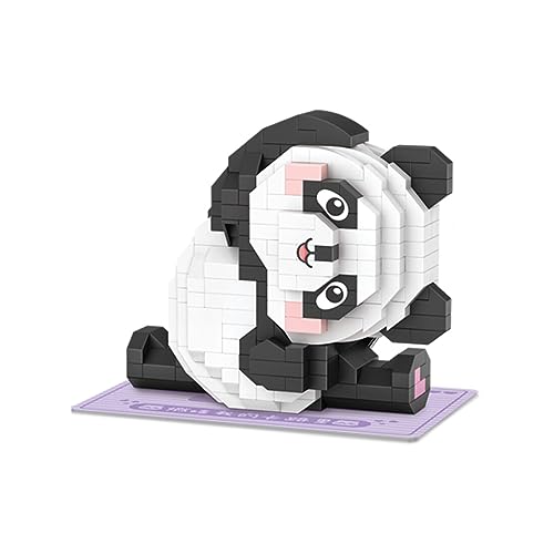 ELEMENTO Kreativ Pandabär Tier Bausteine Spielzeug 380 Teile Klemmbausteine Yoga Panda Modular Baukasten Adventskalender 2024 für Kinder Erwachsene von ELEMENTO