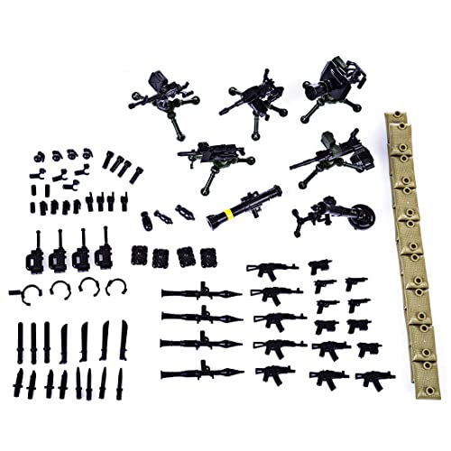 ELEMENTO Militär Waffen Set Custom Waffen Set für Soldaten Armee, Militärblock Waffen Zubehör Klemmbausteine Zubehör für Kinder von ELEMENTO